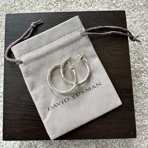 David Yurman Silver Hoop Earrings